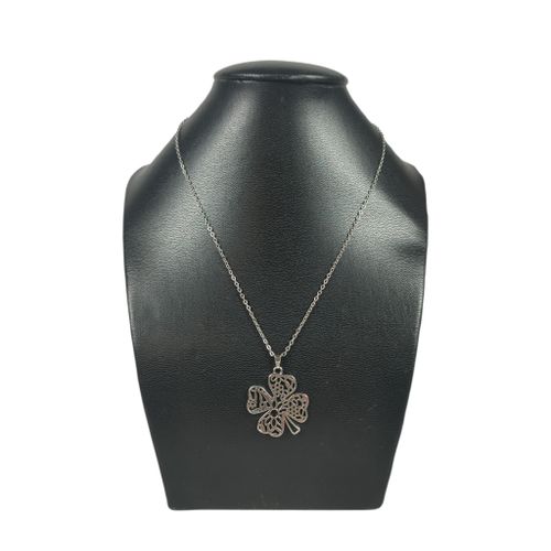 Collier en métal avec pendentif trèfle ajouré - Label Emmaus - Modalova