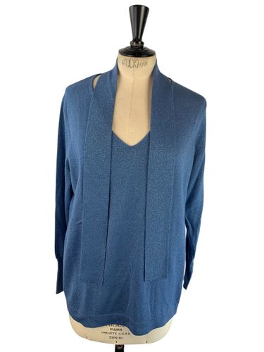 Riu Paris - Pull effet 2-en-1 avec pans intégrés en maille irisée - jean - Neuf d'invendu Riu - Taille L/XL (estimé) - Label Emmaus - Modalova