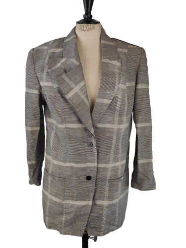 Zucchero - Veste longue en lin à carreaux made in Italy - 32/34 FR (36 IT) - Label Emmaus - Modalova