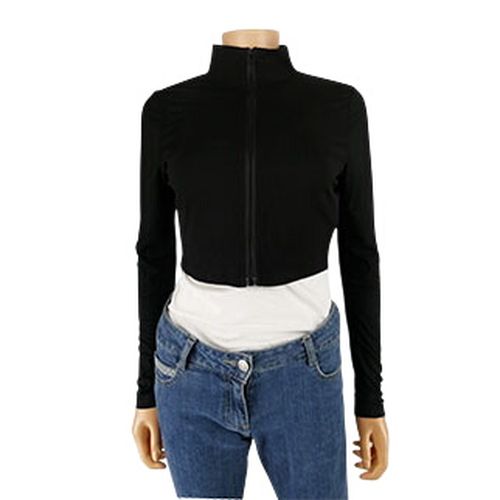 Crop top à zip imprimé - Taille M - Shein - Modalova