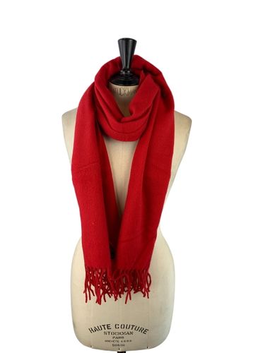 Henn-Wien — Écharpe grande taille en pr laine à franges — vif — (Fabriqué en Allemagne de l'Ouest) - Label Emmaus - Modalova