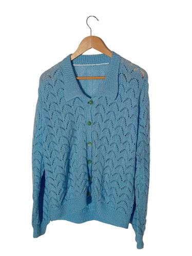 Gilet en maille ajourée vintage XL (V3822) - Label Emmaus - Modalova