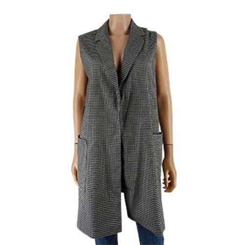 Gilet noir imprimé pieds de poule - Taille S - Zara - Modalova