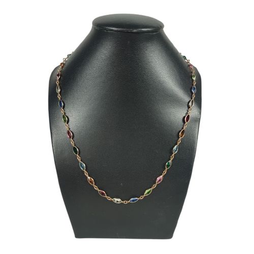 Collier plaqué or avec pierres "Tutti Frutti" - Label Emmaus - Modalova