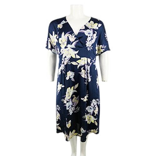Robe imprimé fleurs col V - Body flirt - Taille 48 - Label Emmaus - Modalova