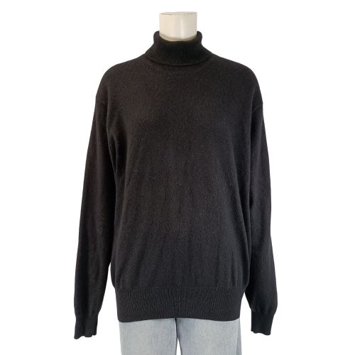 Pull L'Empire du Cachemire anthracite 100 % cachemire col roulé manches longues - Label Emmaus - Modalova