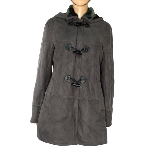 Manteau A Capuche Anthracite EMMA PERNELLE Taille 42 - Label Emmaus - Modalova