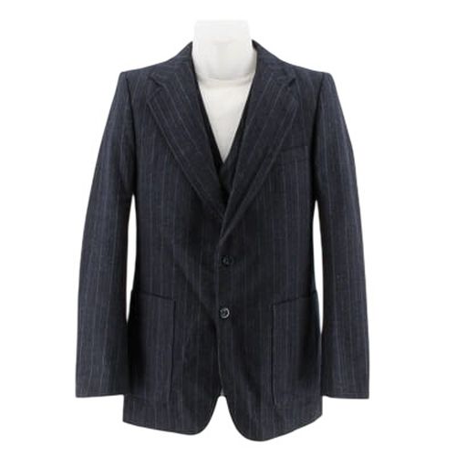 Veste et gilet deux pièces foncé à rayures - Taille 48 - Label Emmaus - Modalova