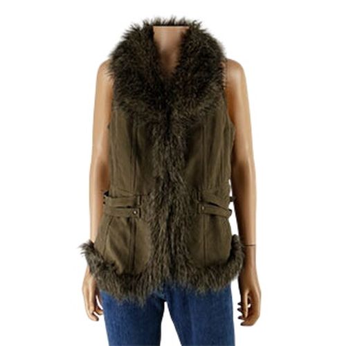 Veste sans manches avec fourrure - Taille 40 - Promod - Modalova