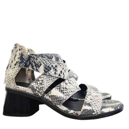 Sandales Nu-pieds à talons carré GIROTTI imprimé serpent /python— Fermeture Éclair-taille 39 - Label Emmaus - Modalova