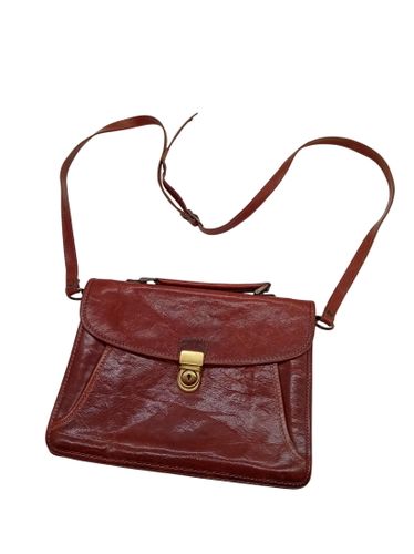 Sac Bandoulière Cartable Vintage En Cuir (V3681) - Label Emmaus - Modalova