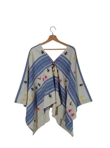 Poncho Jacquard En Coton Christophe Sauvat (T6971) - Label Emmaus - Modalova