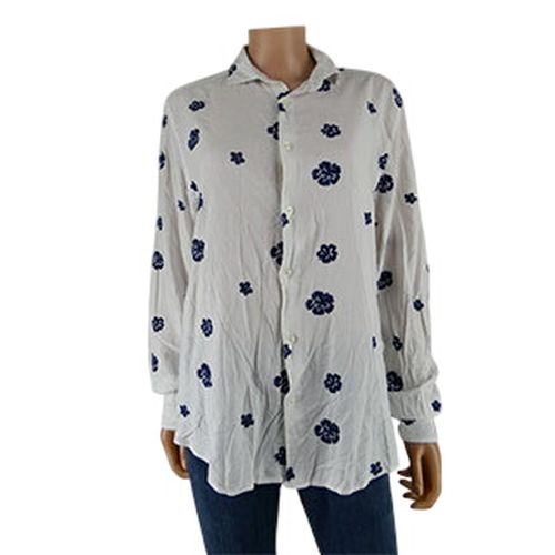 Chemisier brodé fleurs bleu - Taille L - Devred - Modalova