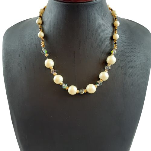 Collier fantaisie en perles des années 50 - Label Emmaus - Modalova