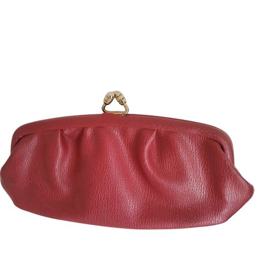 Grand porte-monnaie en cuir rouge - Label Emmaus - Modalova