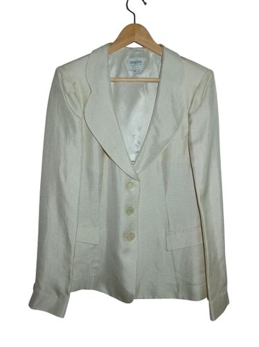 Veste de tailleur Collezioni crème en lin et viscose (T6540) - Armani - Modalova