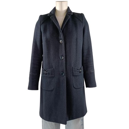 Manteau long marine laine mélangée taille 36 - Kookaï - Modalova