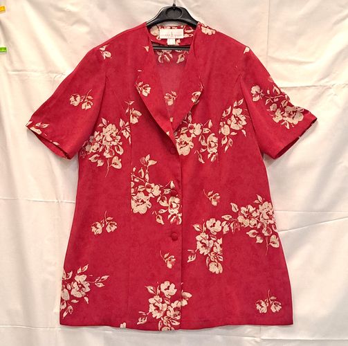 CHEMISIER à fleurs sur fond de la marque "UN JOUR AILLEURS". Taille 44 - Label Emmaus - Modalova