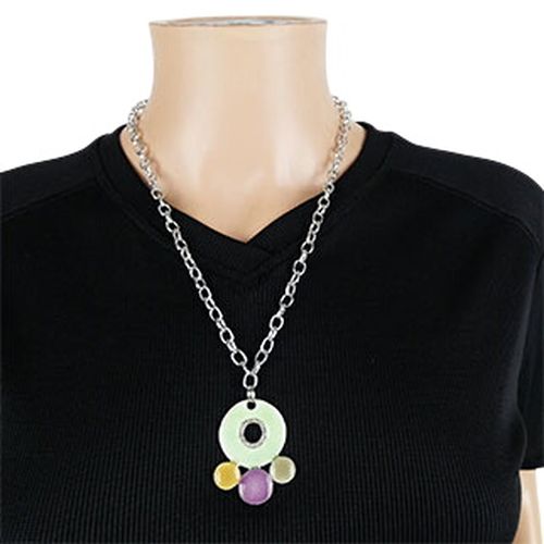 Collier argenté pendentif - femme - Label Emmaus - Modalova