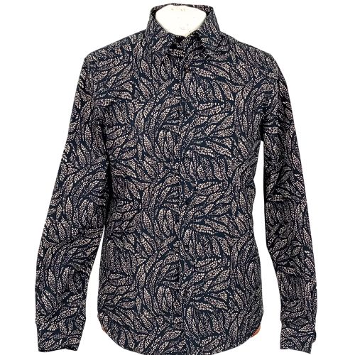 Chemise - manches longues - motif feuilles - couleur - taille M (40) - Devred - Modalova