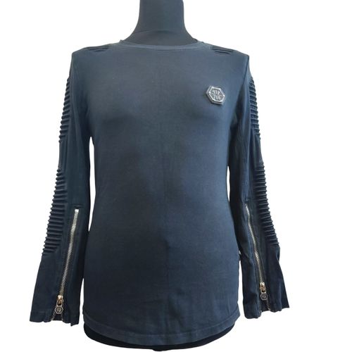 T-shirt manches longues style biker – Philipp Plein – Taille M - Label Emmaus - Modalova