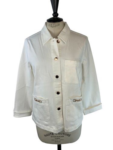 Veste en denim avec boutons dorés et maillons — — Neuf d'invendu Riu — Taille 38 (S / M) - Label Emmaus - Modalova