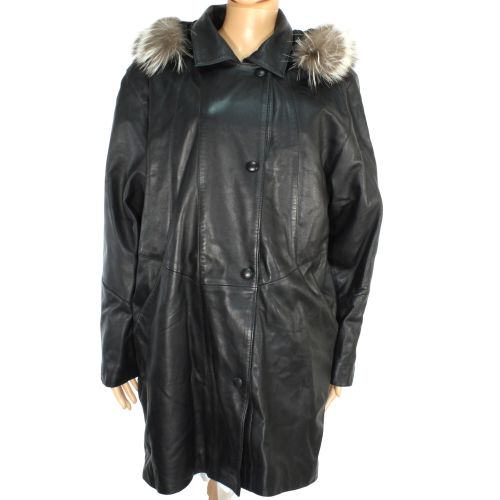 Manteau A Capuche CUIR 20 ANS Taille 42 - Label Emmaus - Modalova