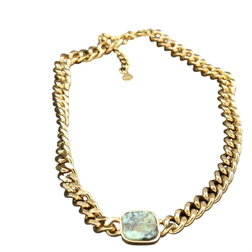 Collier maille gourmette en acier - Label Emmaus - Modalova