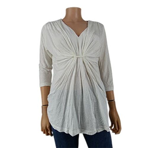 Blouse écru manche 3/4 col V - BodyFlirt - Taille 40/42 - Label Emmaus - Modalova