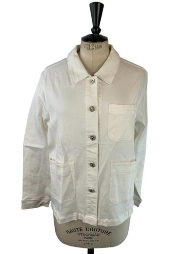 Veste en denim avec boutons bijoux argentés — — Neuf d'invendu Riu — Taille 38 (S / M) - Label Emmaus - Modalova