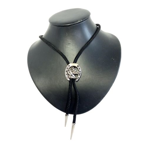 Cravate Texane bolo ties, motif tête de cheval dans un fer à cheval - Label Emmaus - Modalova