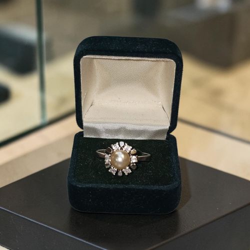 Bague 925 perle de culture et zirconiums. Taille 60 (19,1 mm​) - Label Emmaus - Modalova
