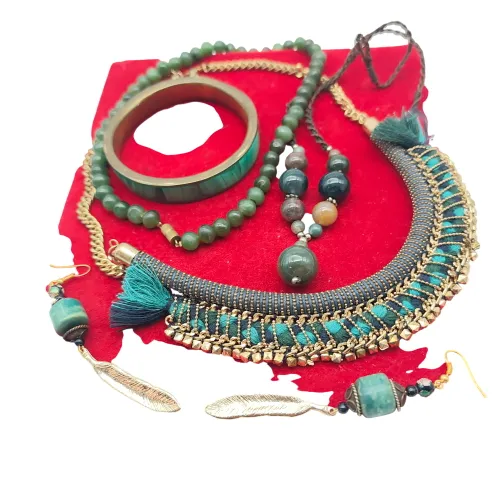 Lot bijoux ''green'' - Label Emmaus - Modalova