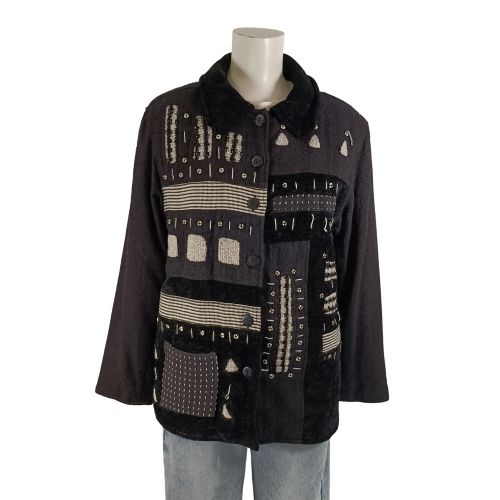 Veste Jac Jac à motifs graphiques et col velours – Taille 1 A1993 - Label Emmaus - Modalova