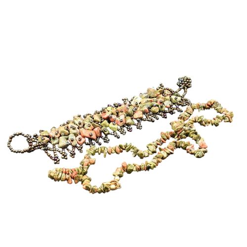 Parure en pierre unakite - Label Emmaus - Modalova