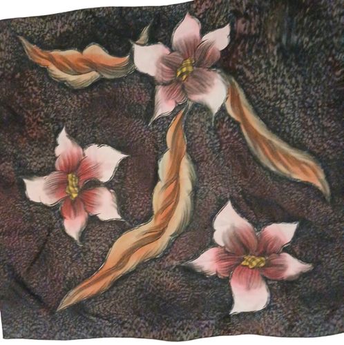 Foulard carré en soie imprimée - Label Emmaus - Modalova