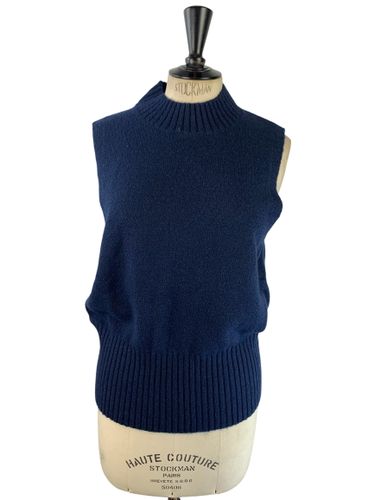 Riu Paris - Gilet sans manches col montant maille irisée - marine - Neuf d'invendu Riu - Taille S/M - Label Emmaus - Modalova