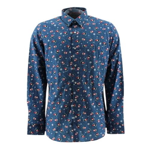 Chemise imprimé Noël - Gil d'Auray - Taille 41/42 - Label Emmaus - Modalova