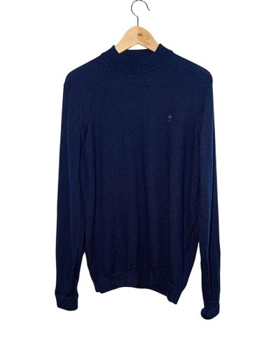 Pull Col Rond River Woods Laine Mérinos Marine Xl (V3649) - Label Emmaus - Modalova