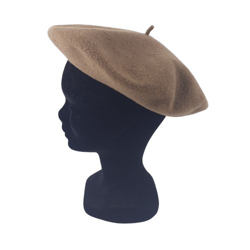 Béret T51 100% laine marron - Label Emmaus - Modalova