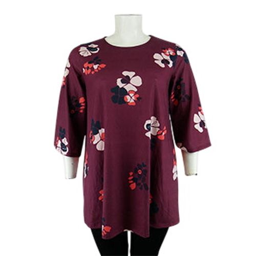 Blouse violette imprimé fleurs - Taille 50 - Blancheporte - Modalova
