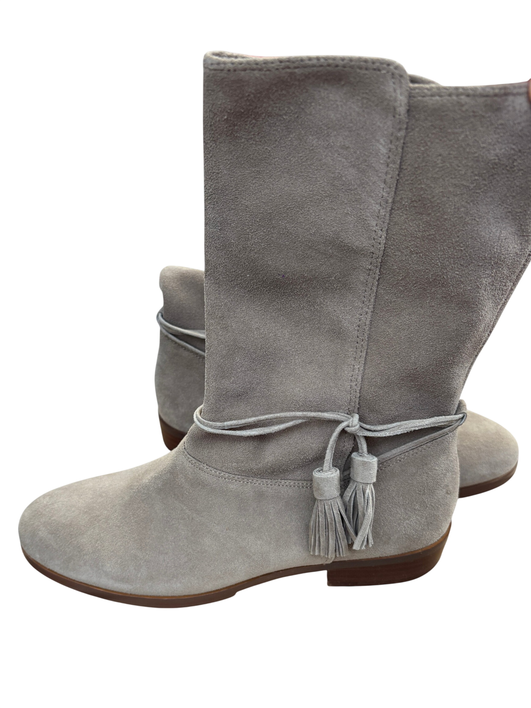 Bottes mi-hautes en daim à pompons — Lands' End pointure 39 - Label Emmaus - Modalova