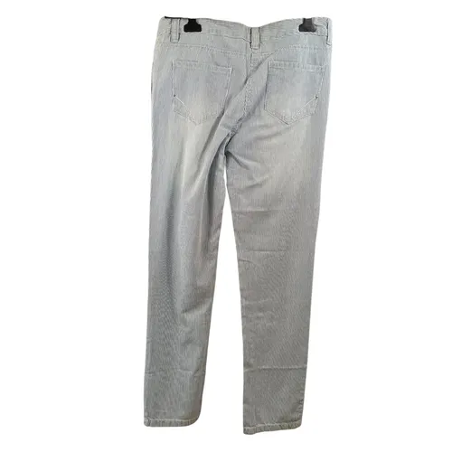 Pantalon rayé blanc T40 coupe droite coton 100% casual chic été - Monoprix - Modalova