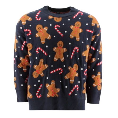 Pull de Noël marine imprimé - Taille L - Kiabi - Modalova