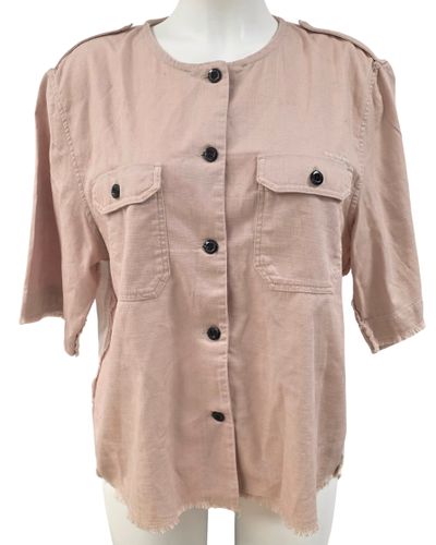 Chemise / Chemisier G-Star Raw rose et blanc - Style militaire chic - Taille M/L - Label Emmaus - Modalova