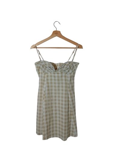 Mini Robe Vichy Beige S (T6961) - Label Emmaus - Modalova