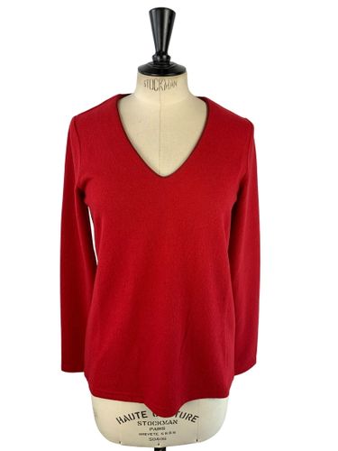 Pull col V liseré brillant — vif — Taille S / M (estimé) - Label Emmaus - Modalova