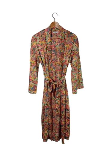 Robe de Chambre Longue Fluide Motif Cachemire Elsa.m (T6972) - Label Emmaus - Modalova