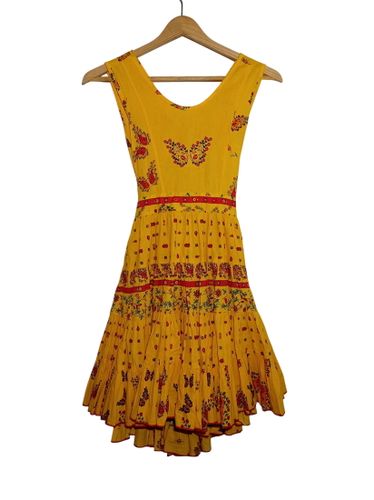Robe Courte Bohème Flamenco À Motifs (V3774) - Label Emmaus - Modalova