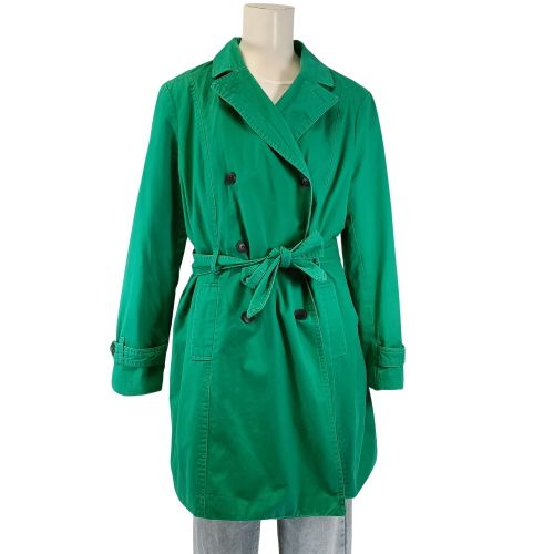 Trench émeraude taille 44 ceinturé double boutonnage mi-saison - Damart - Modalova